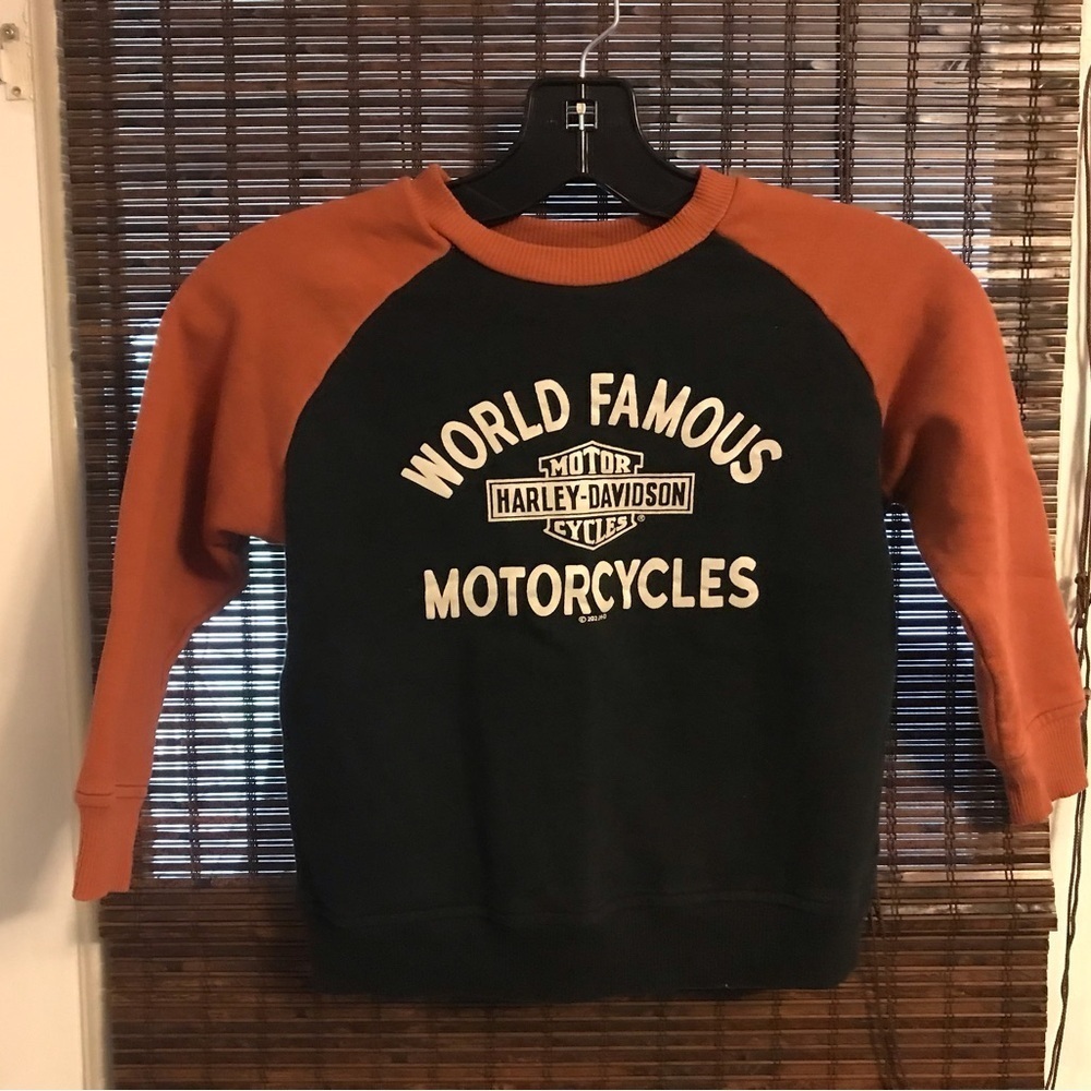 Harley-Davidson® Big Boys' Fleece Crewneck Colorblocked Pullover Sweatshirt
